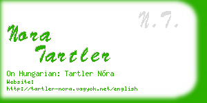 nora tartler business card